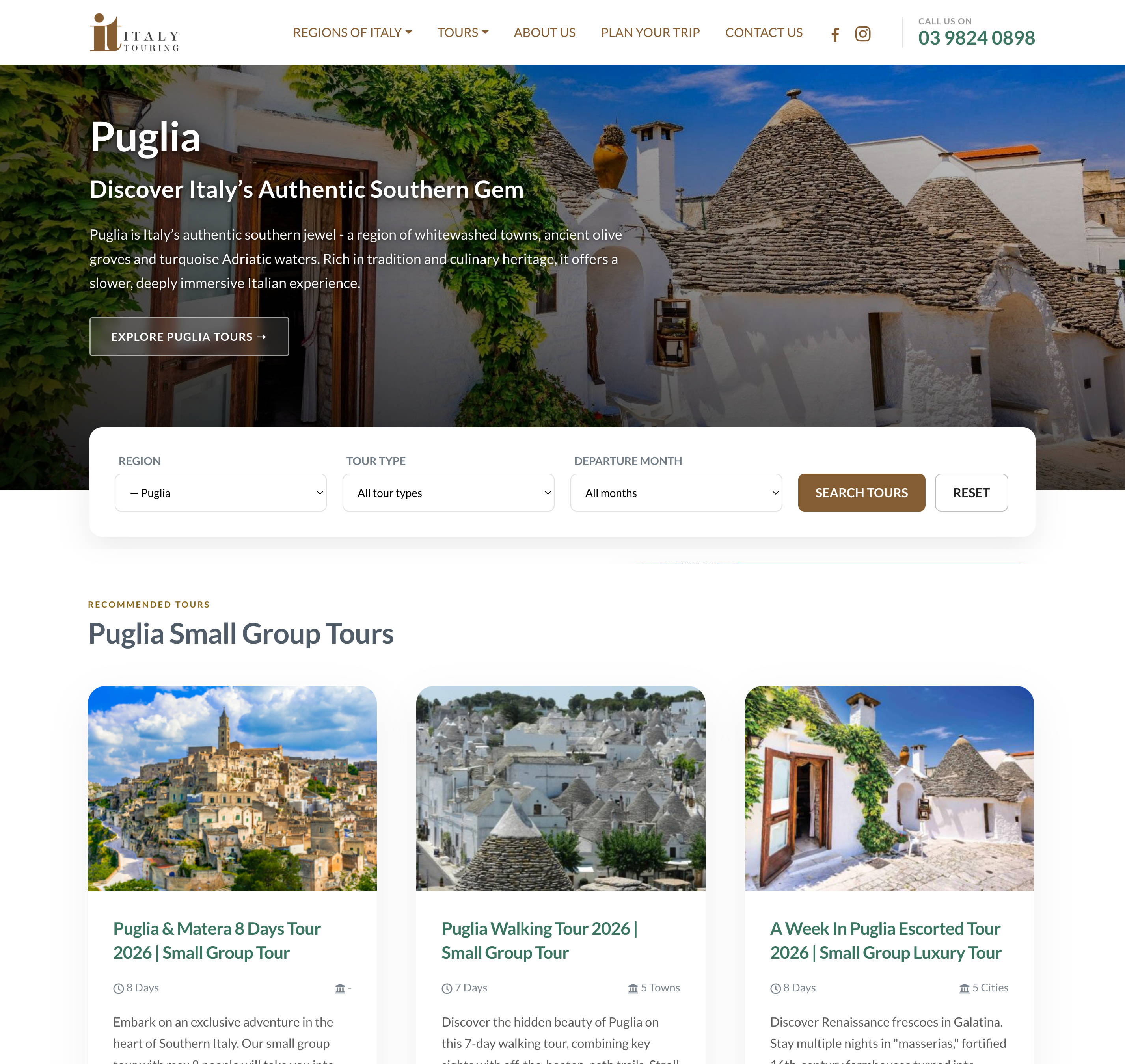 Italy Touring — canonical regional hub